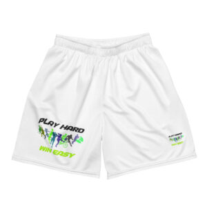 Unisex mesh shorts "PLAY HARD, WIN EASY"