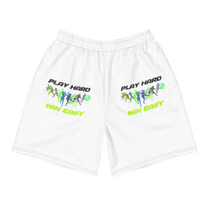 All-Over Print Unisex Athletic Long Shorts "PLAY HARD, WIN EASY"