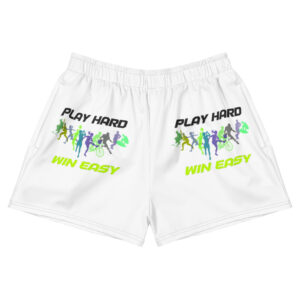All-Over Print Unisex Athletic Shorts "PLAY HARD, WIN EASY"