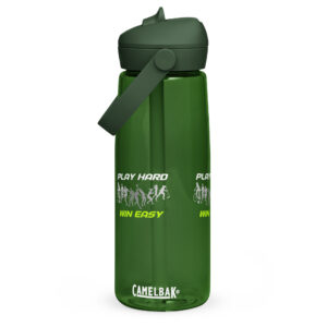 Flip straw water bottle "PLAY HARD, WIN EASY 2"