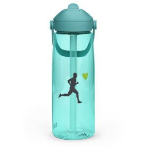 Flip straw water bottle