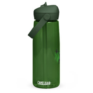 Flip straw water bottle