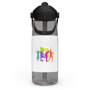 Flip straw water bottle