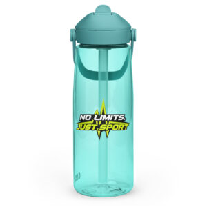 Flip straw water bottle